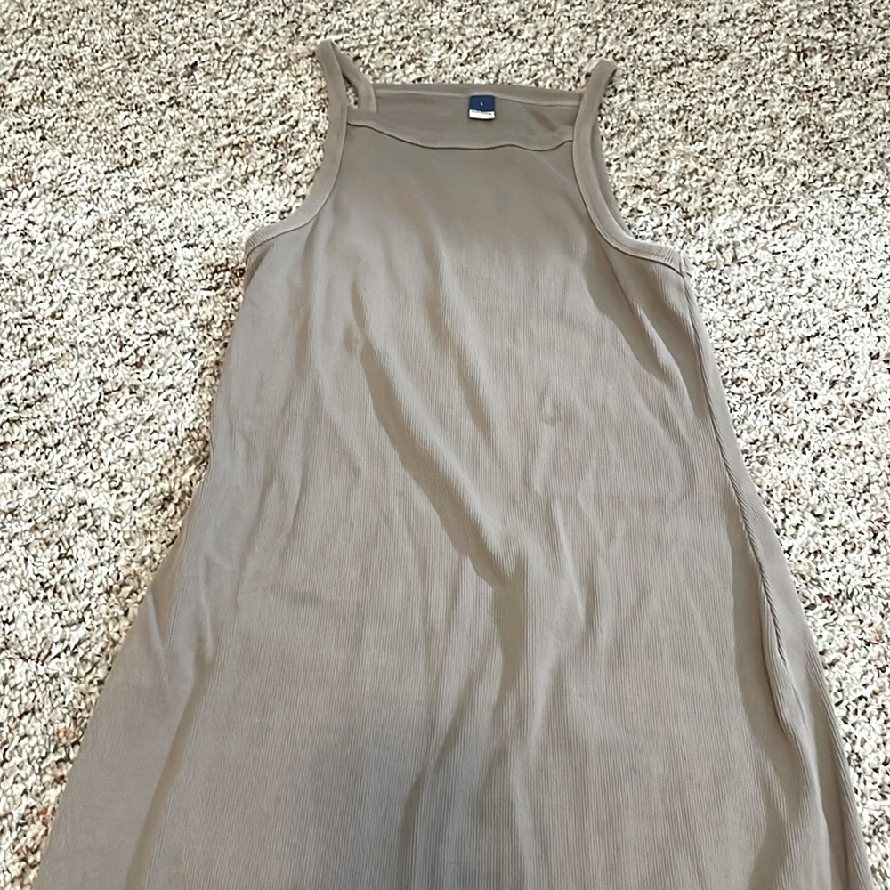 Brown tan maxi dress